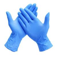 Перчатки нитриловые, M голубые Libry KN002B